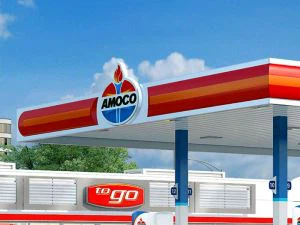 Amoco tankstation bord